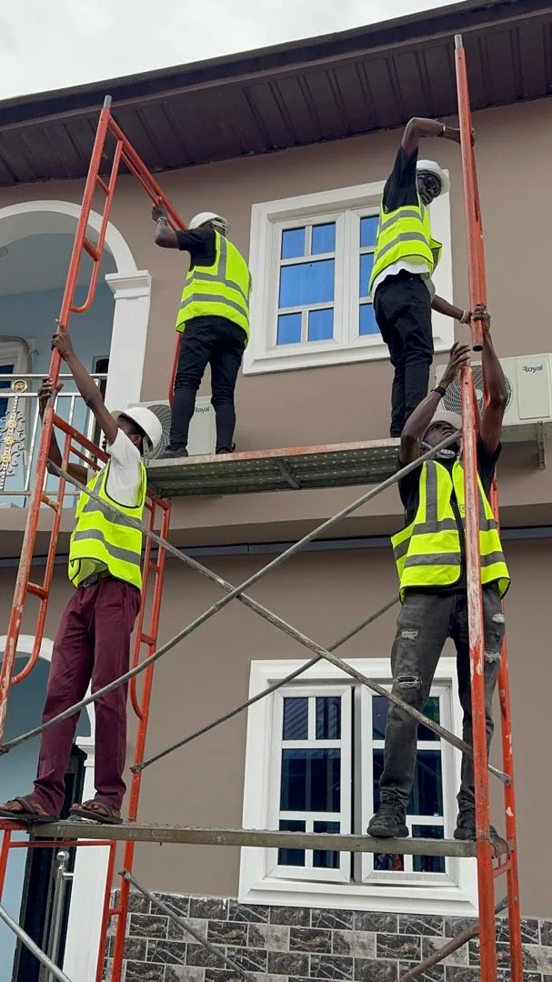 Working at height on a two-storey home